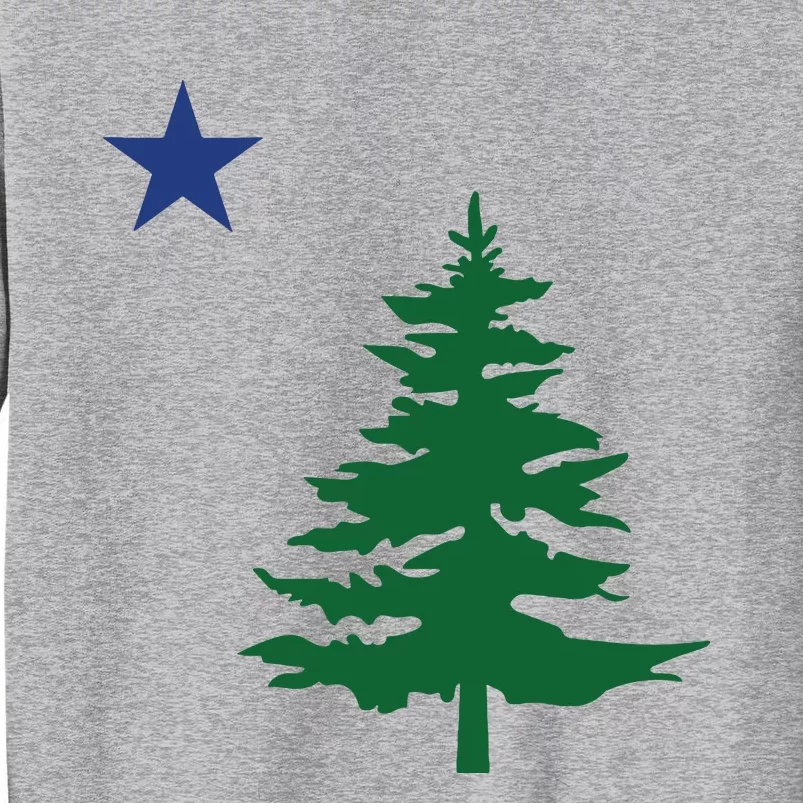 Old Maine State Flag 1901 Pine Tree Star Tall Sweatshirt