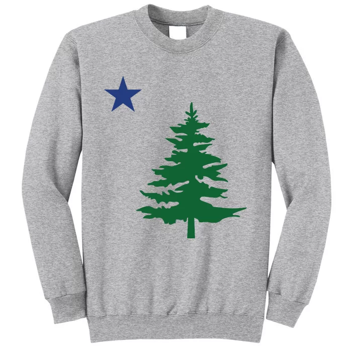 Old Maine State Flag 1901 Pine Tree Star Tall Sweatshirt