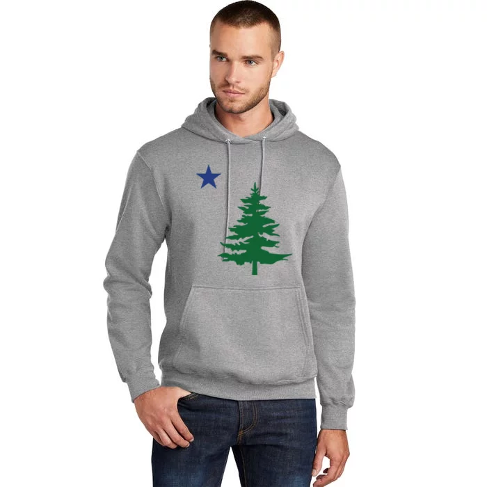 Old Maine State Flag 1901 Pine Tree Star Tall Hoodie