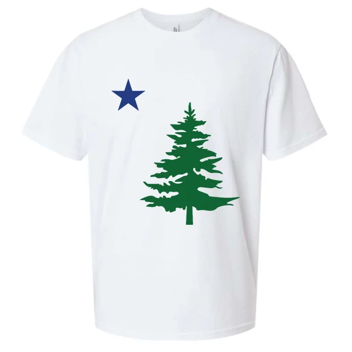 Old Maine State Flag 1901 Pine Tree Star Sueded Cloud Jersey T-Shirt