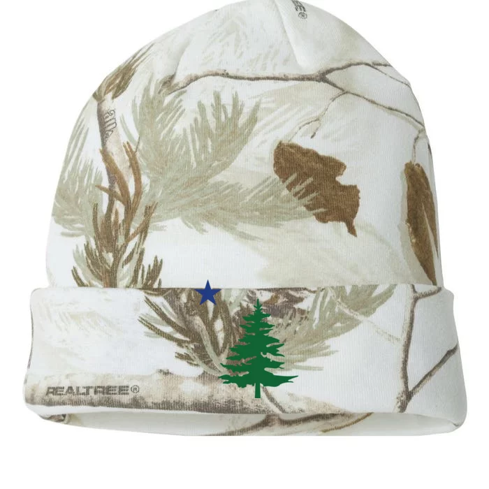 Old Maine State Flag 1901 Pine Tree Star Kati - 12in Camo Beanie