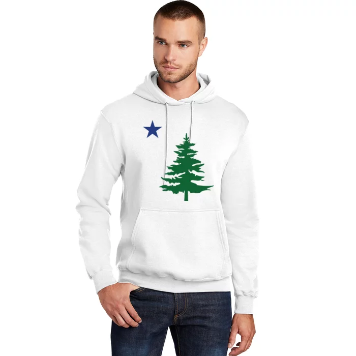 Old Maine State Flag 1901 Pine Tree Star Hoodie