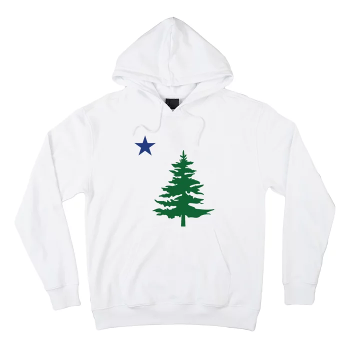 Old Maine State Flag 1901 Pine Tree Star Hoodie