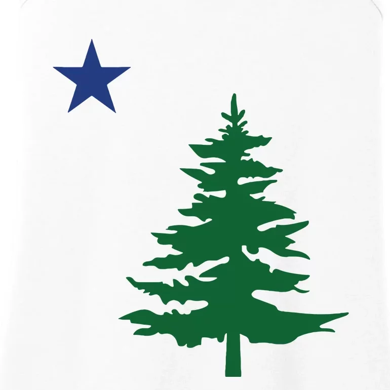 Old Maine State Flag 1901 Pine Tree Star Ladies Essential Tank