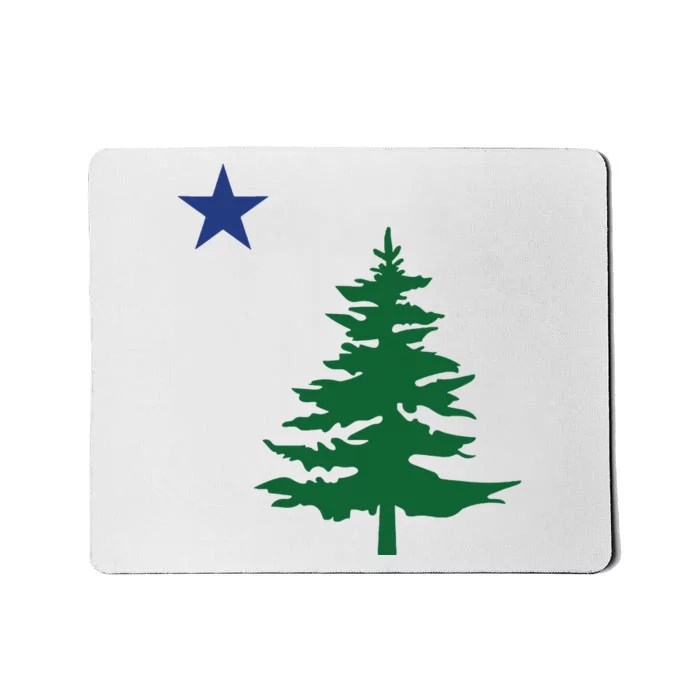 Old Maine State Flag 1901 Pine Tree Star Mousepad