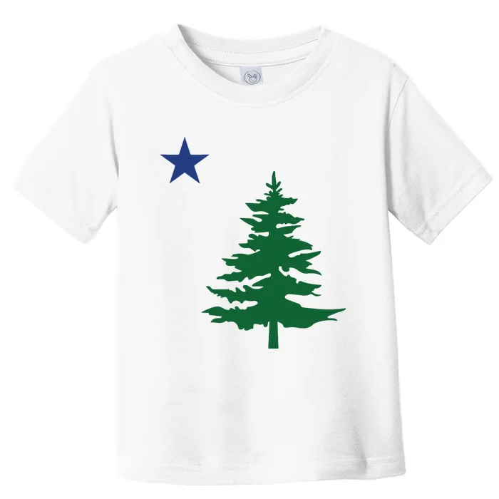 Old Maine State Flag 1901 Pine Tree Star Toddler T-Shirt