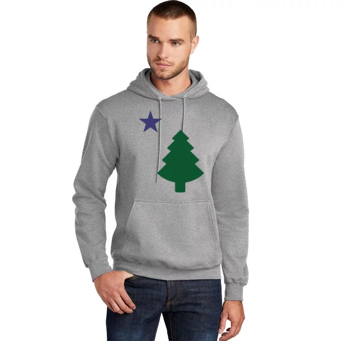 Old Maine State Flag 1901 Pine Tree Star Tall Hoodie