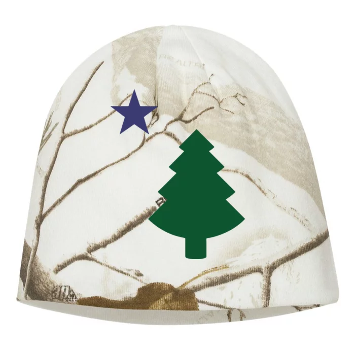 Old Maine State Flag 1901 Pine Tree Star Kati - Camo Knit Beanie