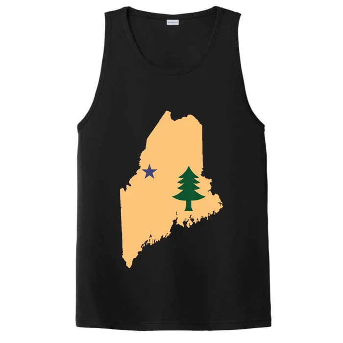 Original Maine State Flag Gift Northern New England Dirigo Performance Tank