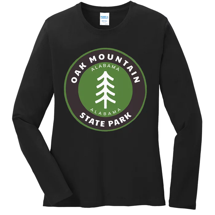 Oak Mountain State Park Alabama Al Tree Badge Vacation Ladies Long Sleeve Shirt