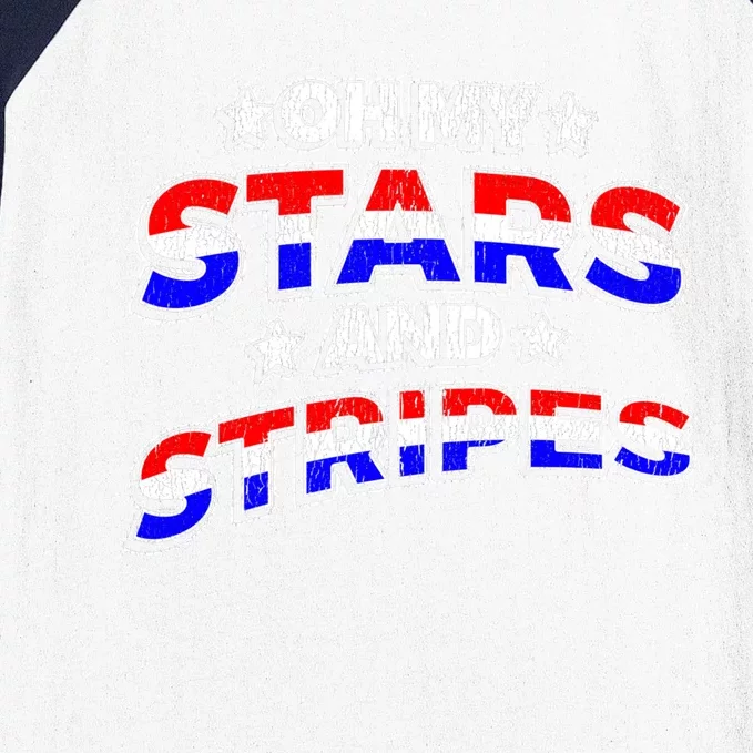 Oh My Stars And Stripes Saying Patriotic Fourth Of July Gift Baseball Sleeve Shirt