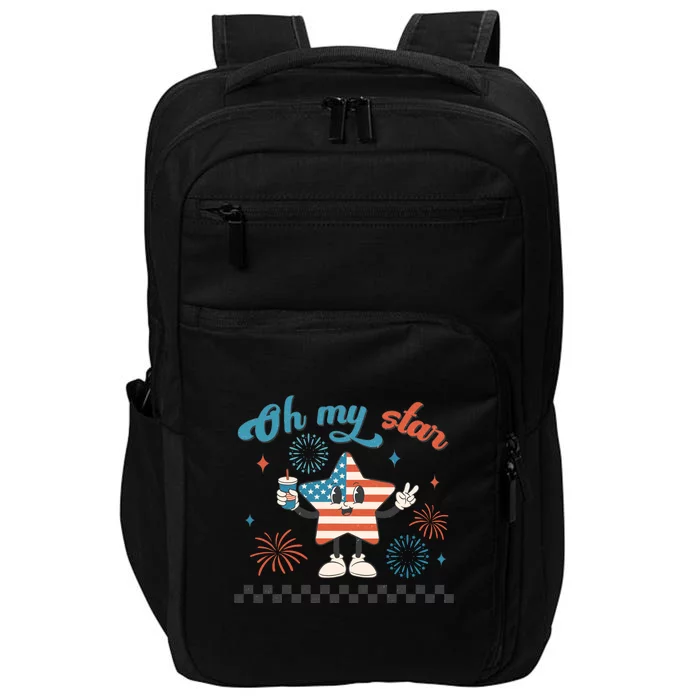 Oh My Stars 4th Of July Independence Memorial Day Patriotic Gift Impact Tech Backpack