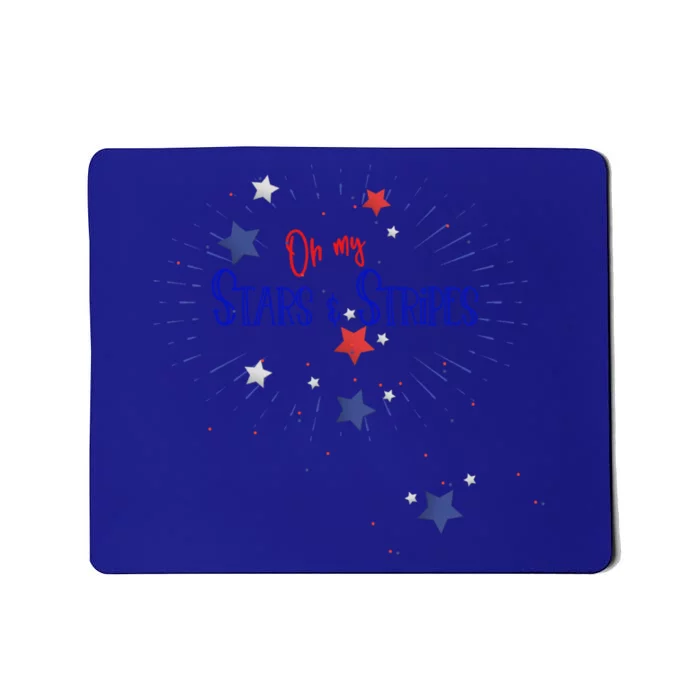 Oh My Stars And Stripes July 4th Funny Gift Mousepad