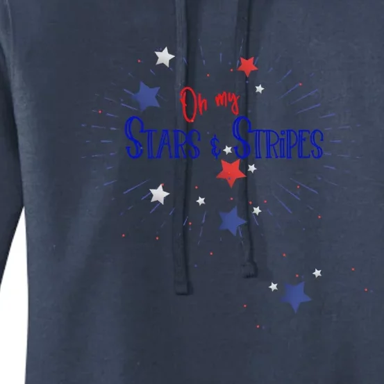 Oh My Stars And Stripes July 4th Funny Gift Women's Pullover Hoodie