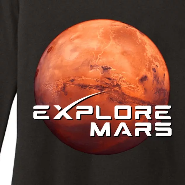 Occupy Mars Space X Exploration Space Womens CVC Long Sleeve Shirt