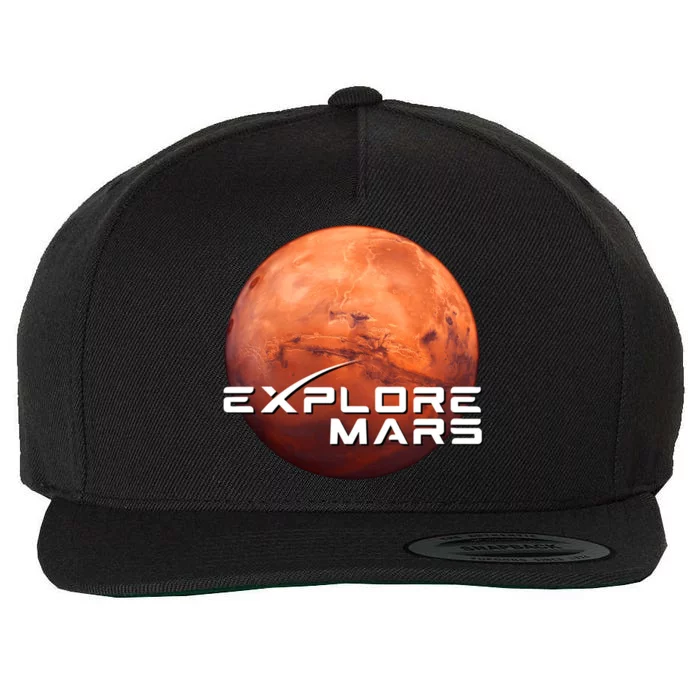 Occupy Mars Space X Exploration Space Wool Snapback Cap