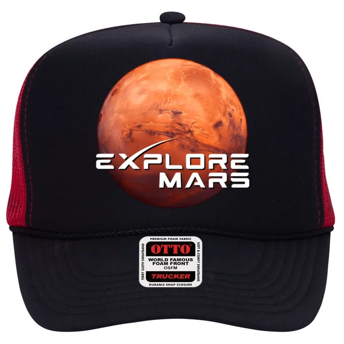 Occupy Mars Space X Exploration Space High Crown Mesh Trucker Hat