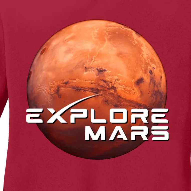 Occupy Mars Space X Exploration Space Ladies Long Sleeve Shirt