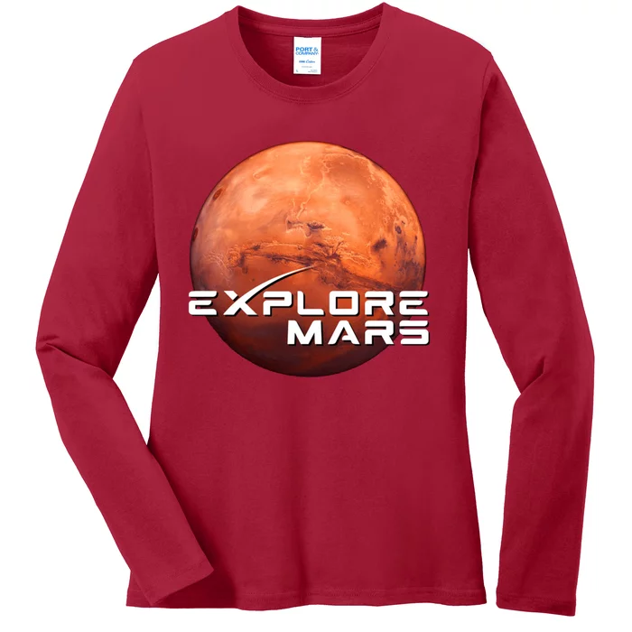 Occupy Mars Space X Exploration Space Ladies Long Sleeve Shirt