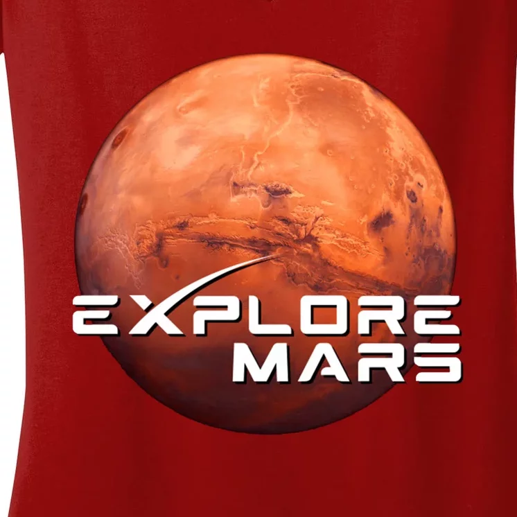 Occupy Mars Space X Exploration Space Women's V-Neck T-Shirt