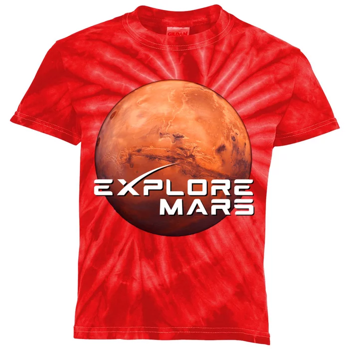 Occupy Mars Space X Exploration Space Kids Tie-Dye T-Shirt