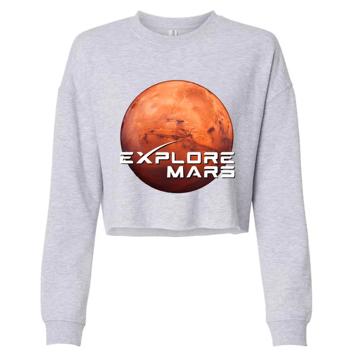 Occupy Mars Space X Exploration Space Cropped Pullover Crew