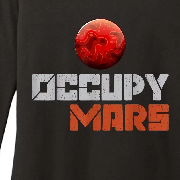 Occupy Mars Space Outer Space Womens CVC Long Sleeve Shirt