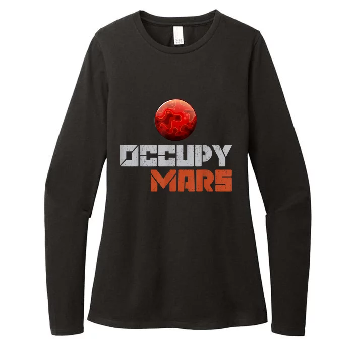 Occupy Mars Space Outer Space Womens CVC Long Sleeve Shirt