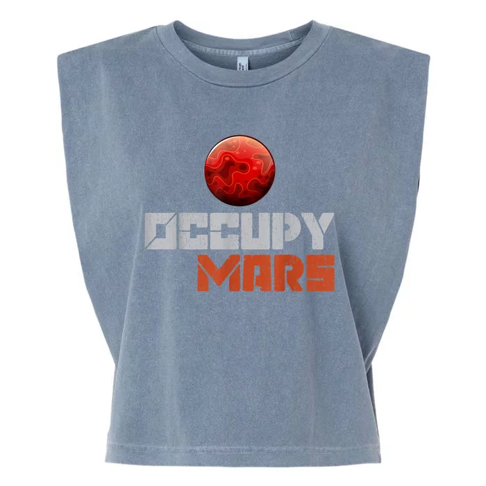 Occupy Mars Space Outer Space Garment-Dyed Women's Muscle Tee