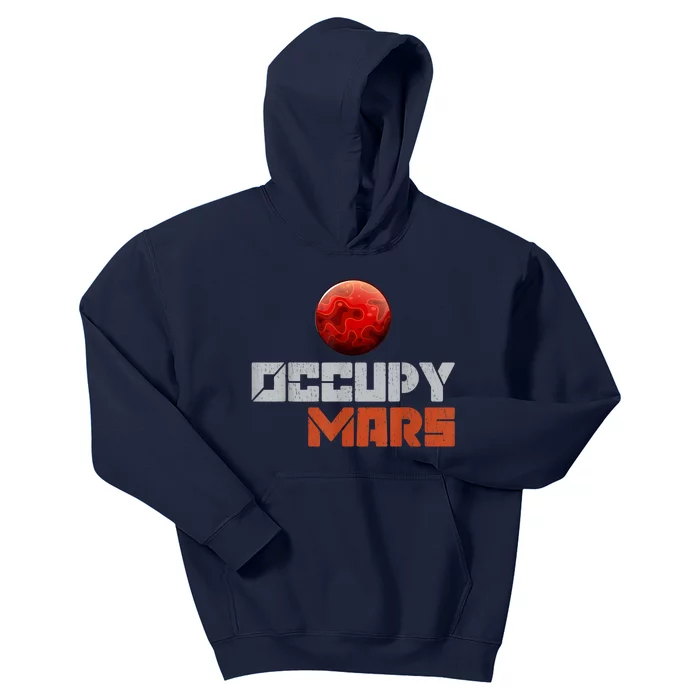 Occupy Mars Space Outer Space Kids Hoodie