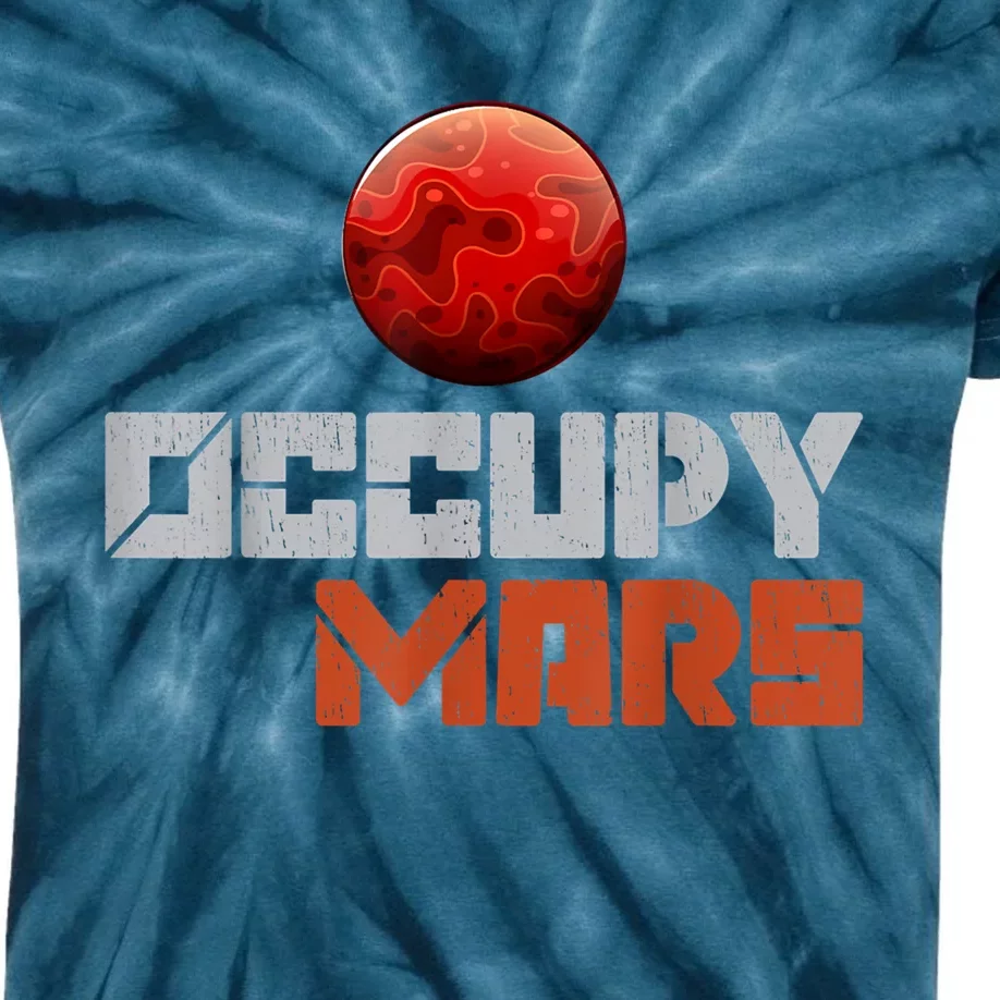 Occupy Mars Space Outer Space Kids Tie-Dye T-Shirt