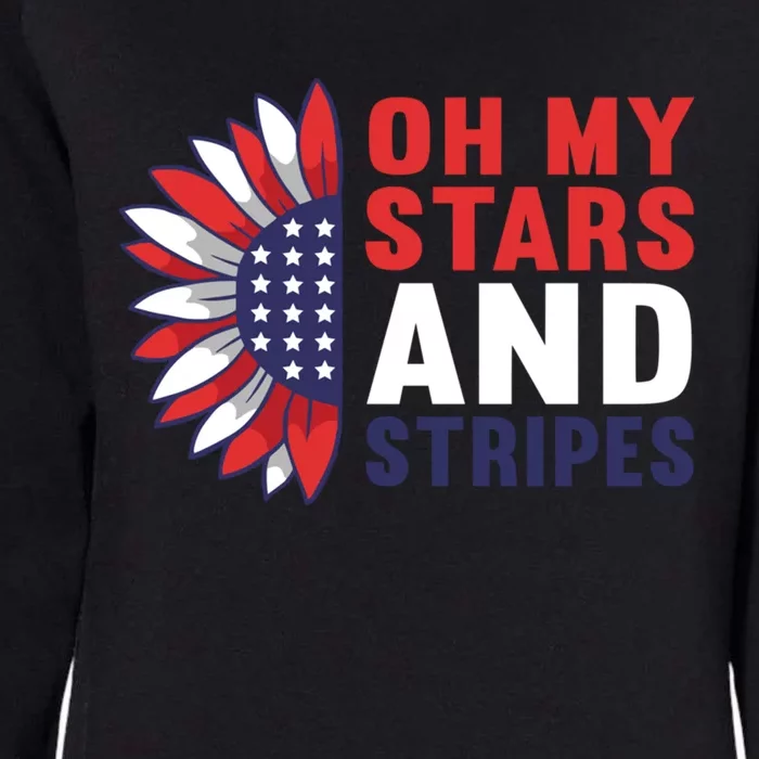 Oh My Stars And Stripes Usa Patriotic American 4th Of July Gift Womens California Wash Sweatshirt