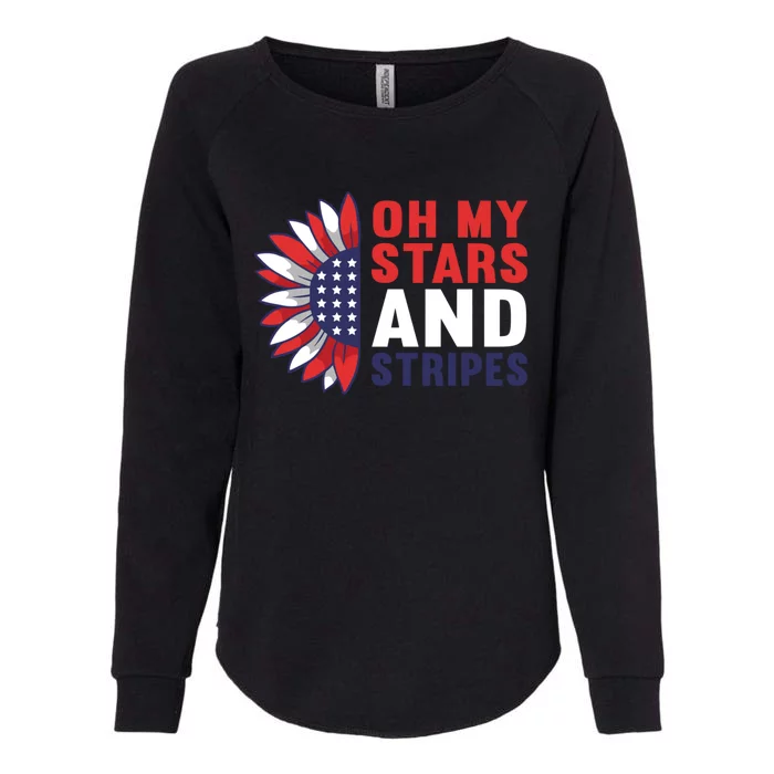 Oh My Stars And Stripes Usa Patriotic American 4th Of July Gift Womens California Wash Sweatshirt