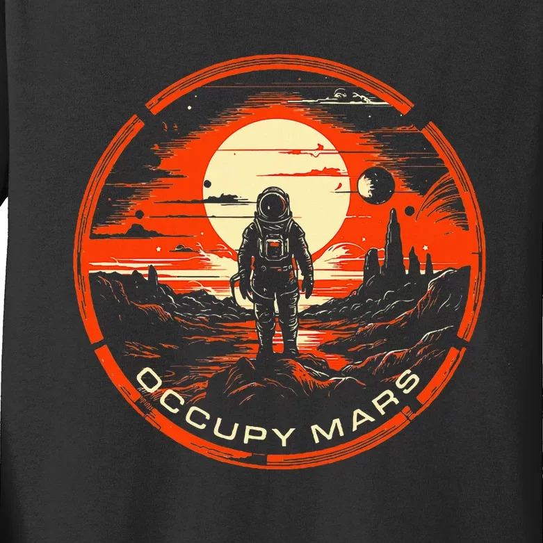 Occupy Mars Terraforming Kids Long Sleeve Shirt