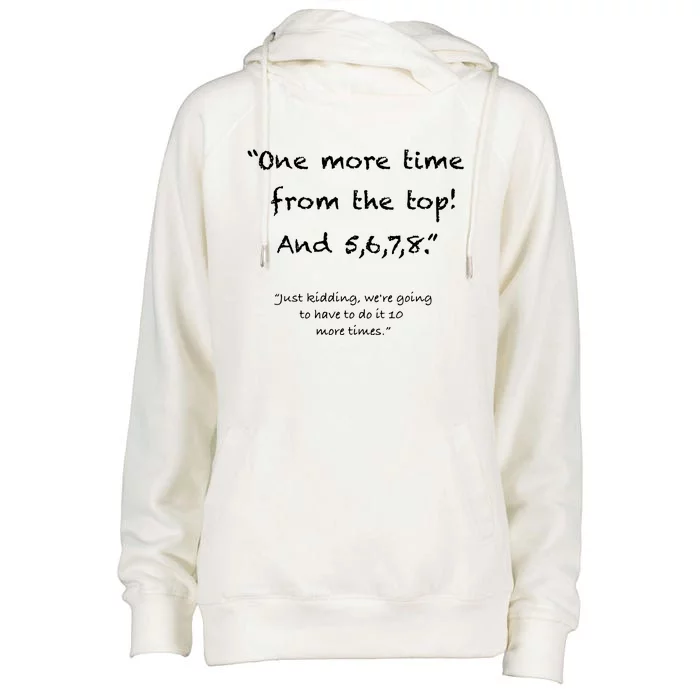 One More Time From Top Funny Dance Teacher Womens Funnel Neck Pullover Hood