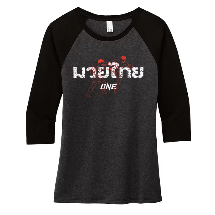 One Muay Thai Women's Tri-Blend 3/4-Sleeve Raglan Shirt