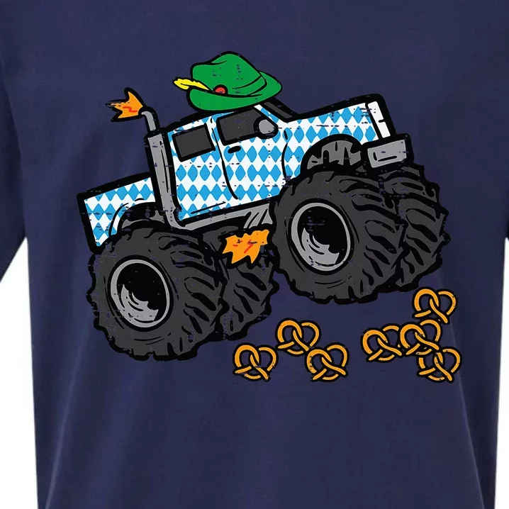 Oktoberfest Monster Truck Pretzels German Sueded Cloud Jersey T-Shirt