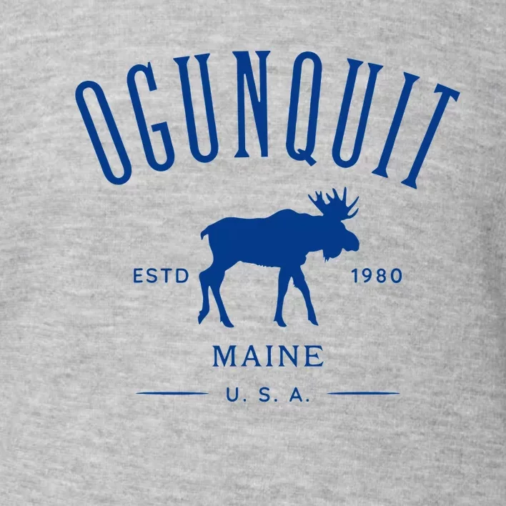 Ogunquit Maine Usa With Moose Design Souvenir Toddler Sweatshirt