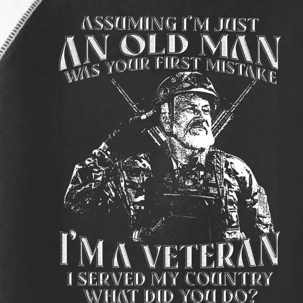 Old Man Veteran T Design Toddler Fine Jersey T-Shirt