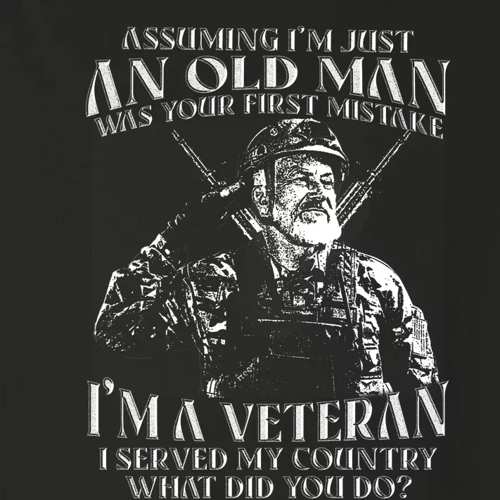 Old Man Veteran T Design Toddler Long Sleeve Shirt