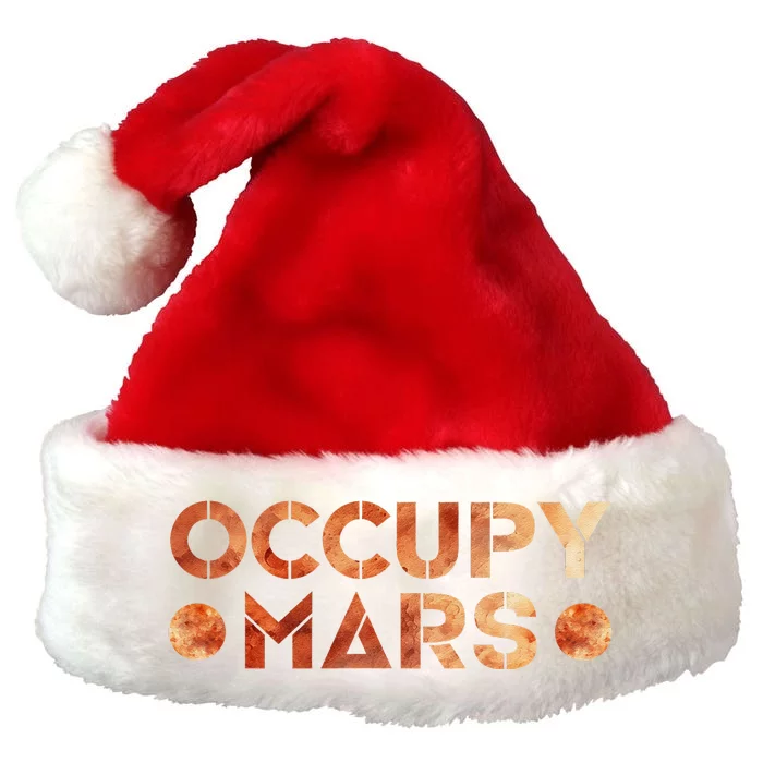 Occupy Mars Vintage Astronomy Space Explorer Rocket Science Premium Christmas Santa Hat