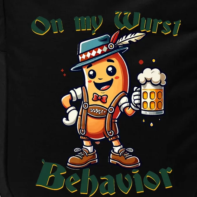 On My Wurst Behavior Funny Oktoberfest Costume Outfit German Impact Tech Backpack