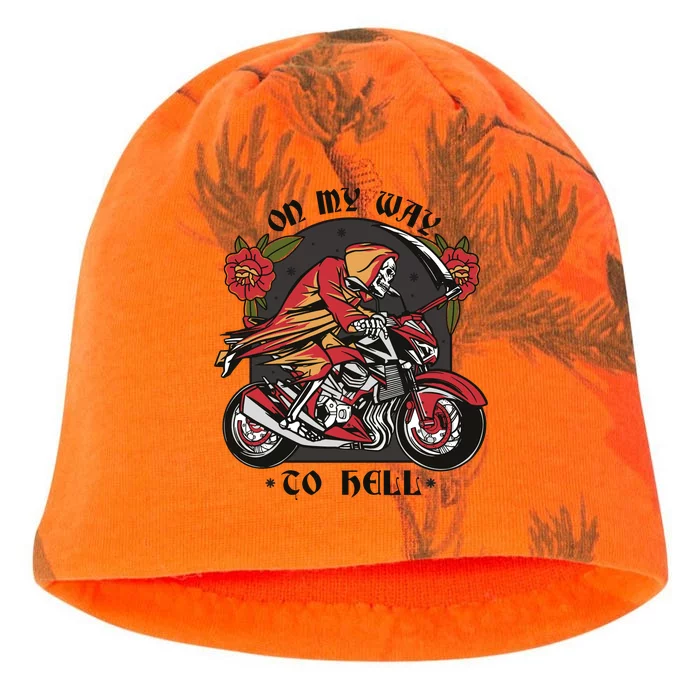 On My Way To Hell Motorcycle Kati - Camo Knit Beanie