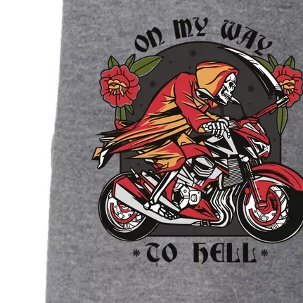 On My Way To Hell Motorcycle Doggie 3-End Fleece Hoodie