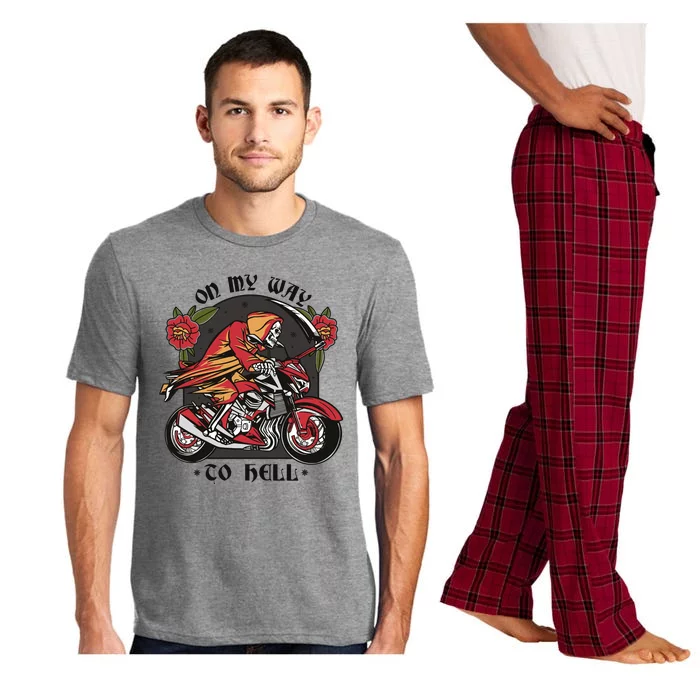 On My Way To Hell Motorcycle Pajama Set