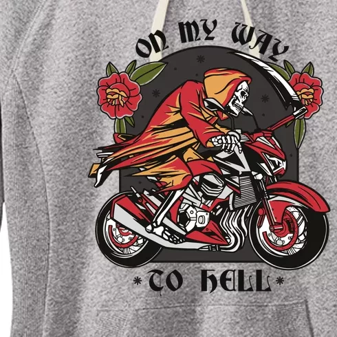 On My Way To Hell Motorcycle Women's Fleece Hoodie