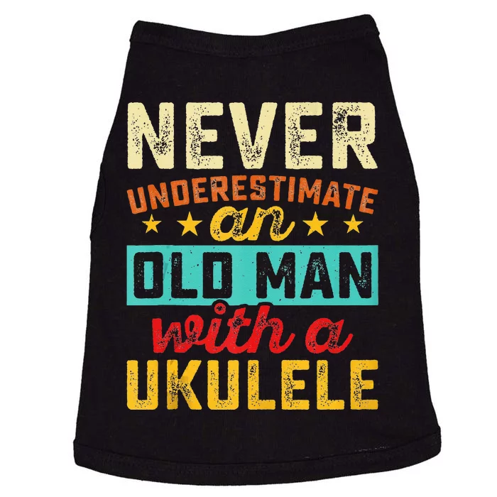 Old Man With Ukulele Hawaiian Guitar Player Music Musician Doggie Tank