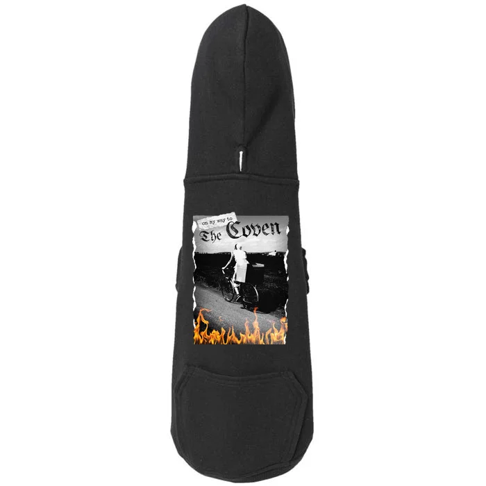 On My Way To The Coven Collage Flames Doggie 3-End Fleece Hoodie