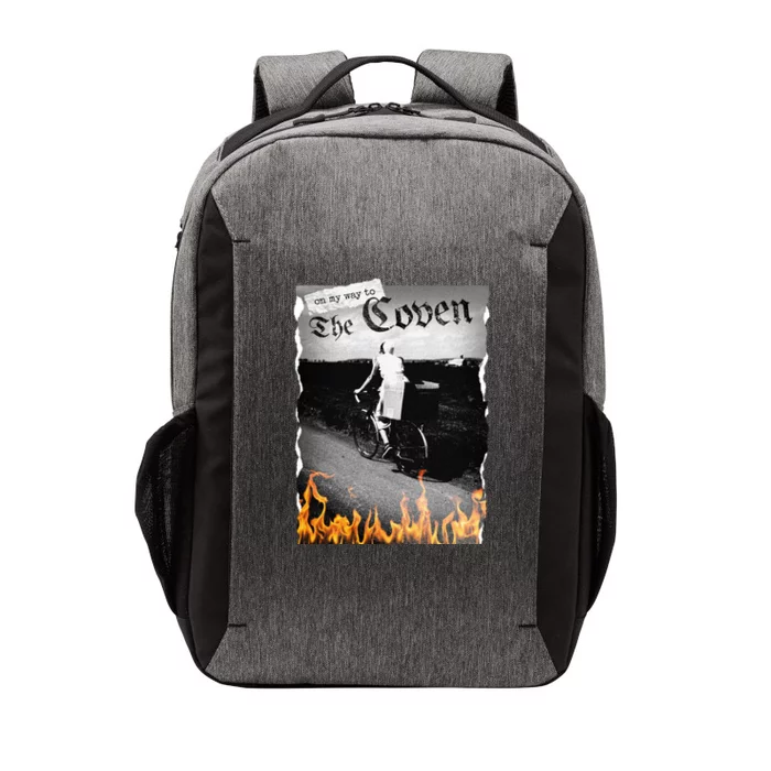 On My Way To The Coven Collage Flames Vector Backpack