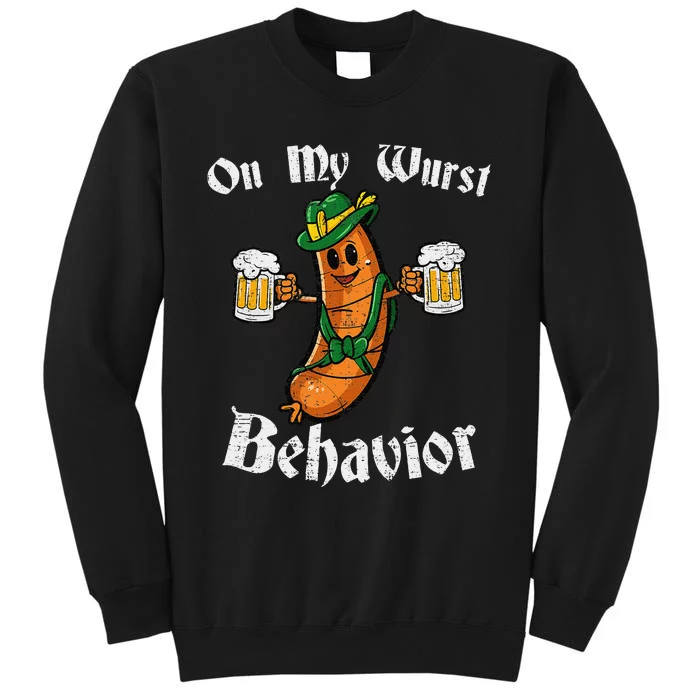 On My Wurst Behavior Funny Bratwurst German Oktoberfest Sweatshirt